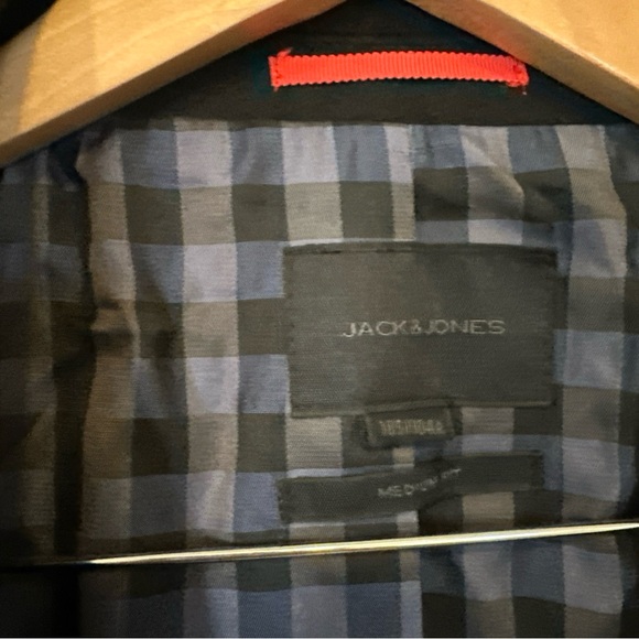 Jack & JONES EFix Medium fit Black Two Button blazer 185/104A (XL) Elbow Patches - Picture 2 of 12